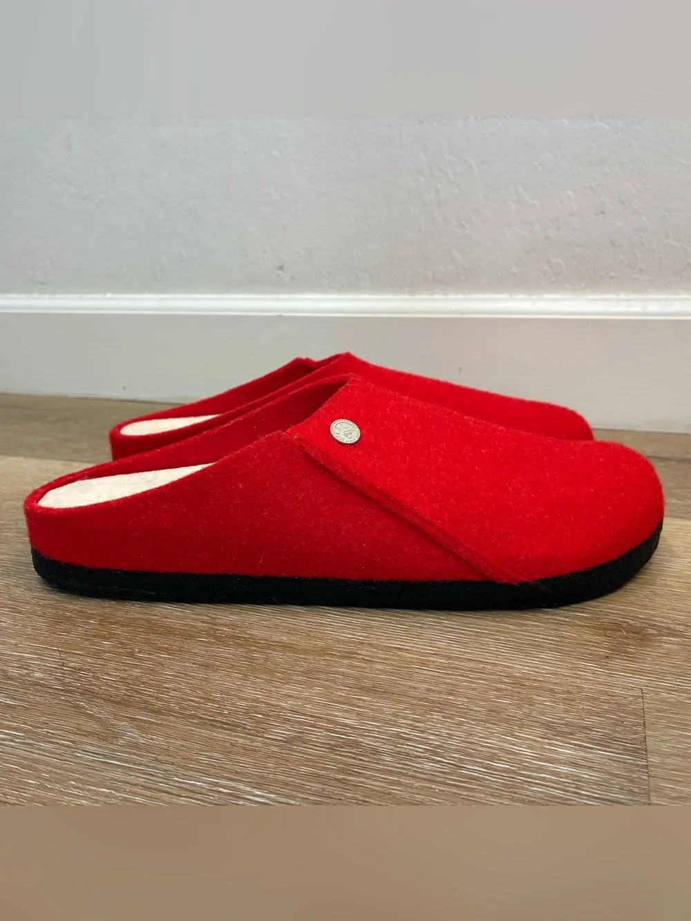 Birkenstock Zermatt Slippers Wool in The Vibrant Active Red Shoes US 12 EU 45
